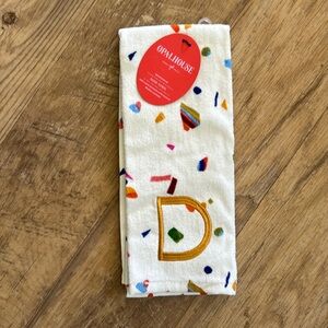 NWT Opalhouse Monogram Confetti Letter”D” Hand Towel